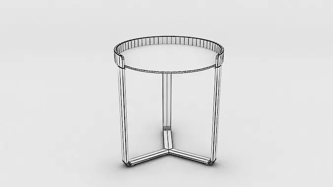 Small Glass Table 3D model_0