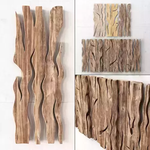 Wood slab decor