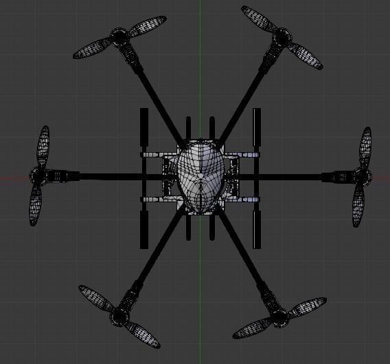 drone hexacopter  3D model_31