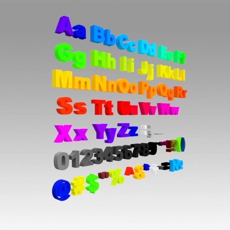Alphabet 3D model_2