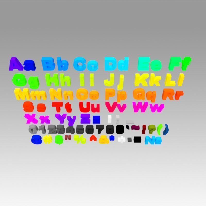 Alphabet 3D model_4