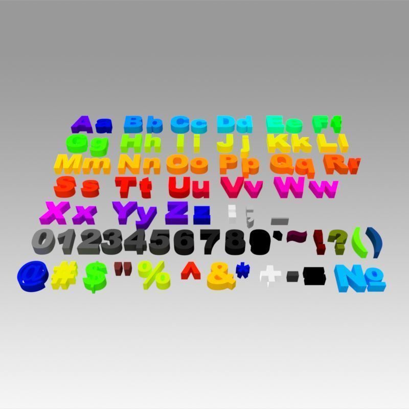 Alphabet 3D model_5
