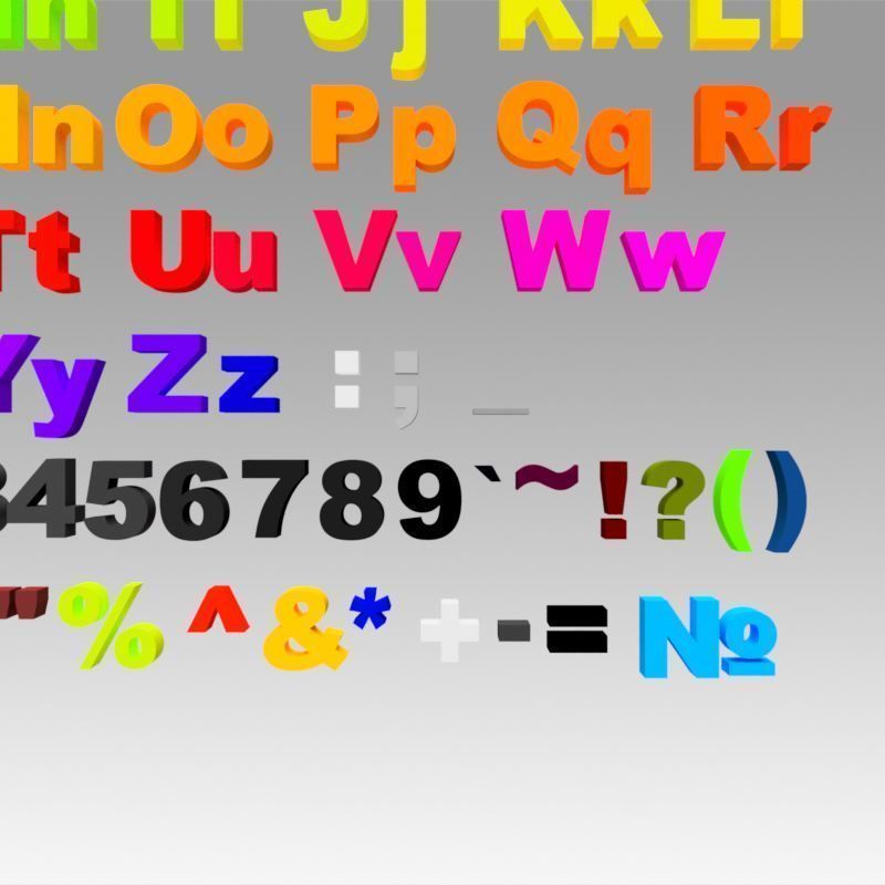 Alphabet 3D model_9