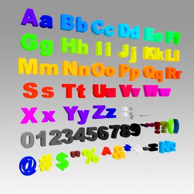 Alphabet 3D model_1