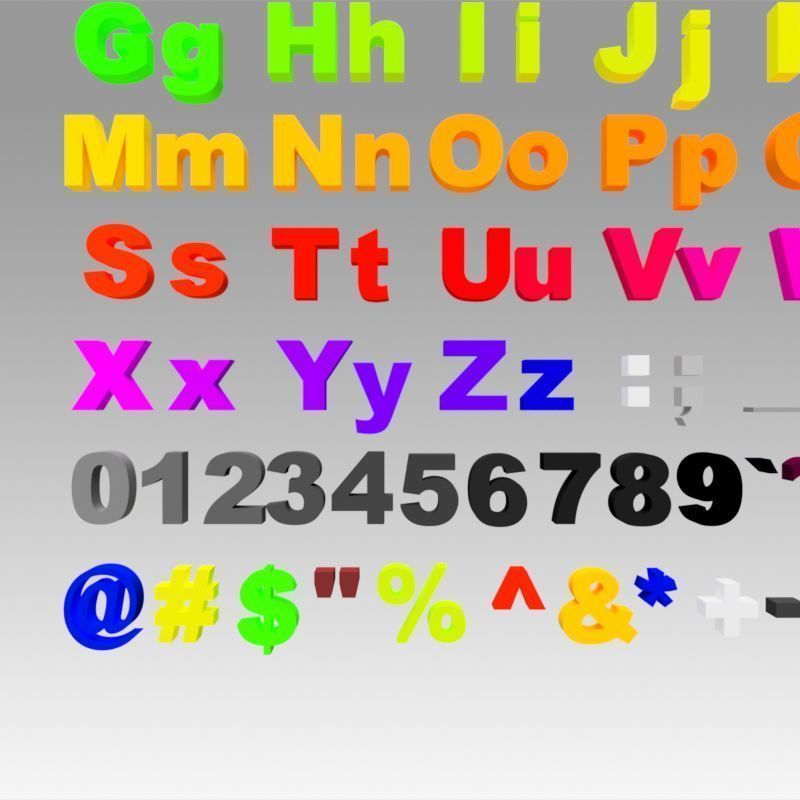 Alphabet 3D model_8