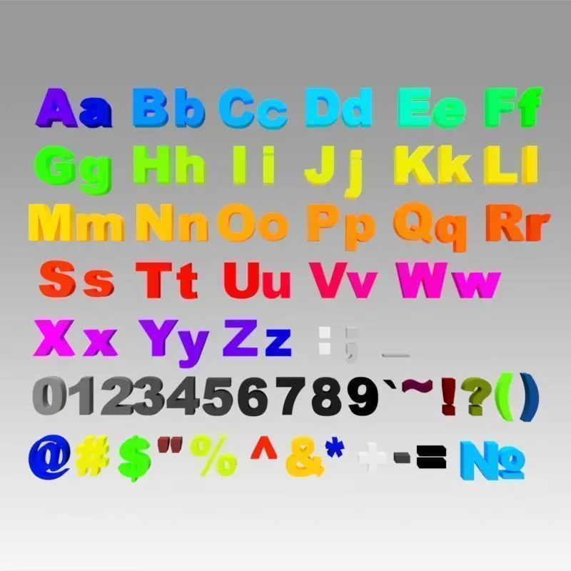 Alphabet 3D model_0