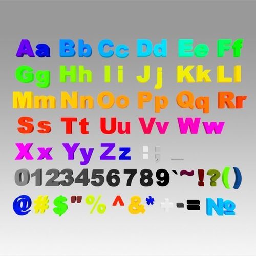 Alphabet 3D model