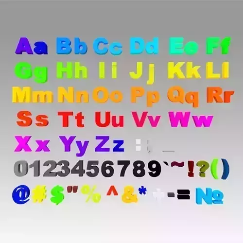 Alphabet 3D model