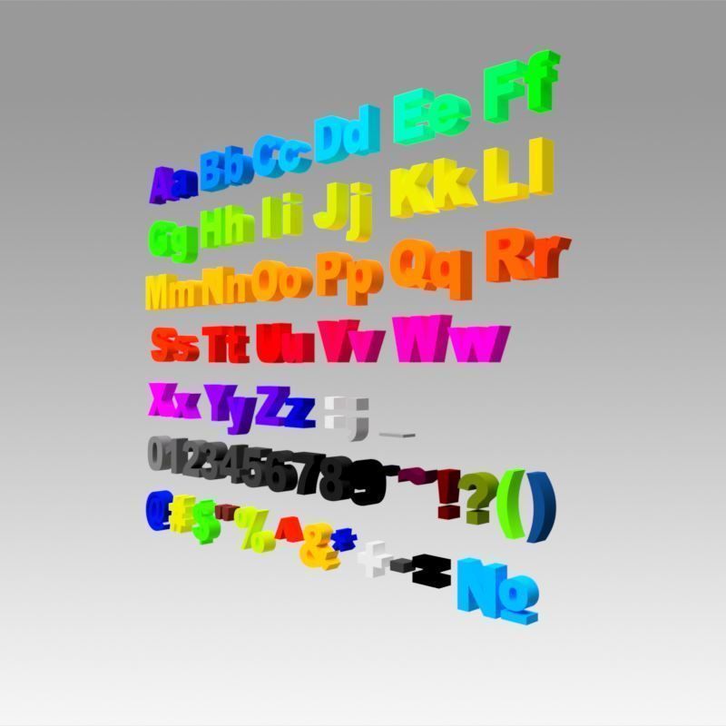 Alphabet 3D model_3
