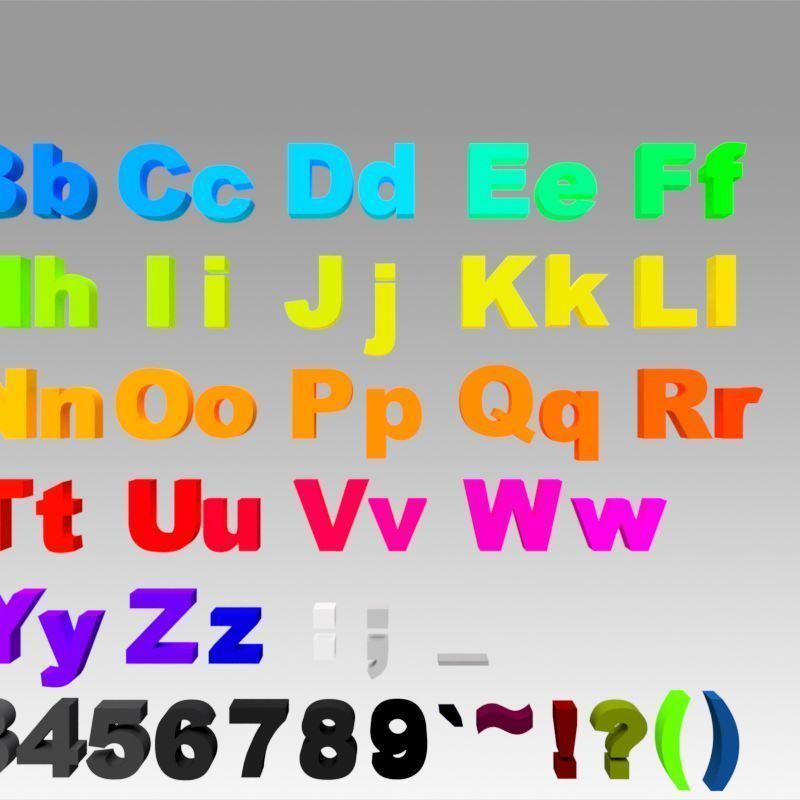 Alphabet 3D model_7