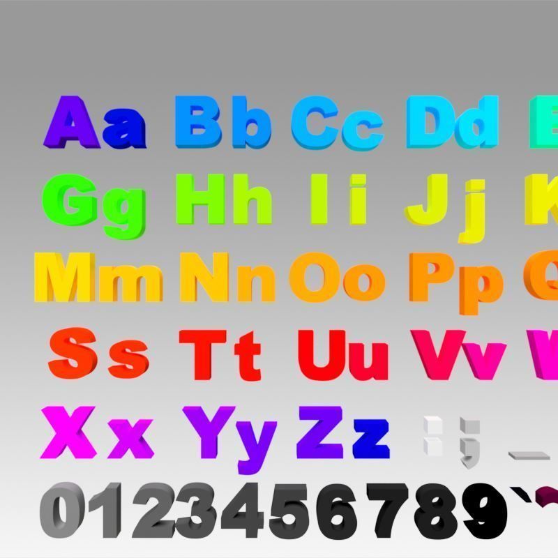 Alphabet 3D model_6