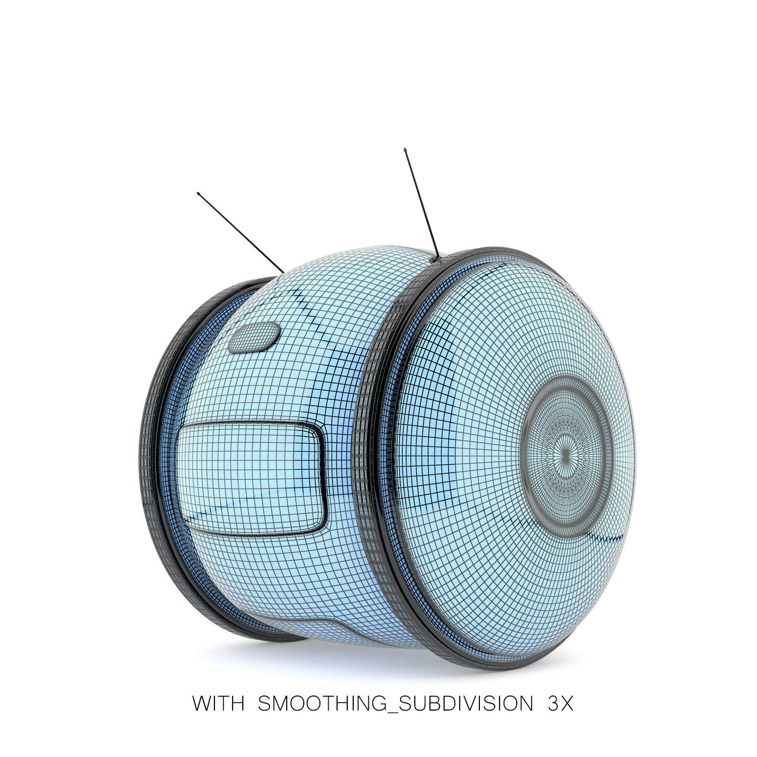 Cute rolling bot toy 3D model_4