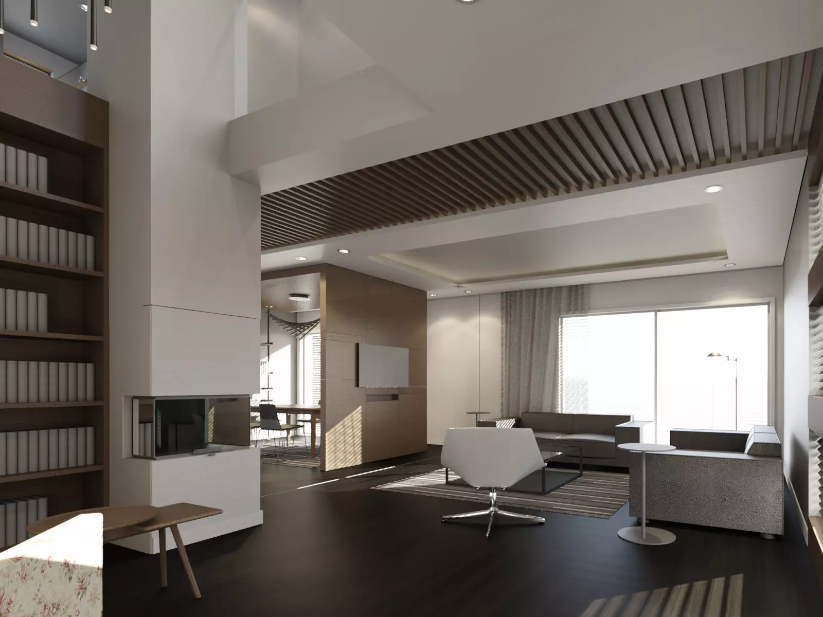 Contemporary Interior Design rendered with Revit 3D model_0