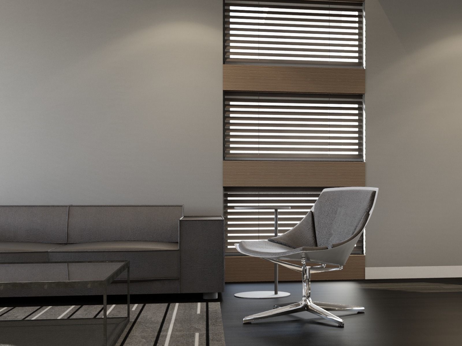 Contemporary Interior Design rendered with Revit 3D model_5