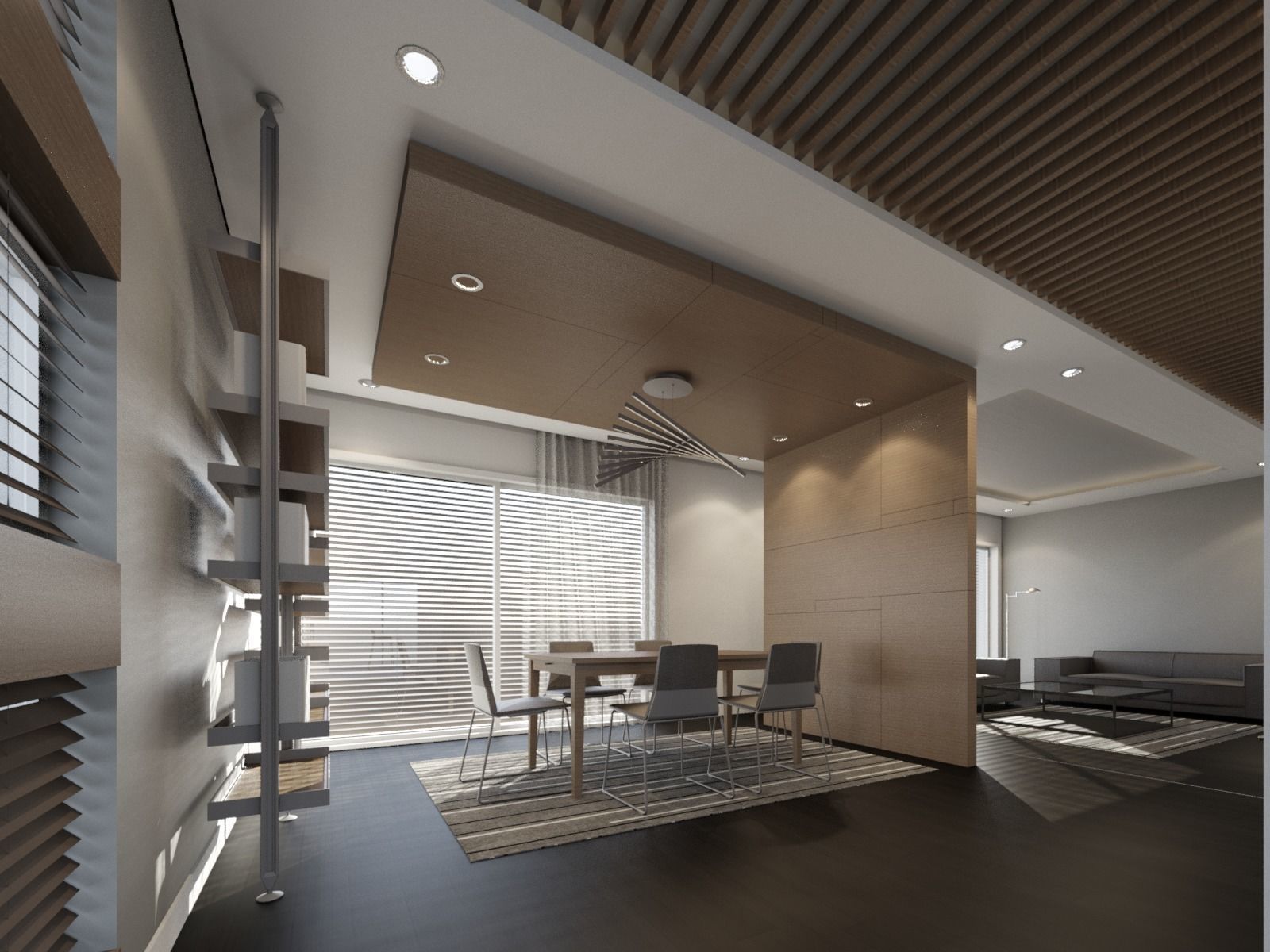 Contemporary Interior Design rendered with Revit 3D model_1
