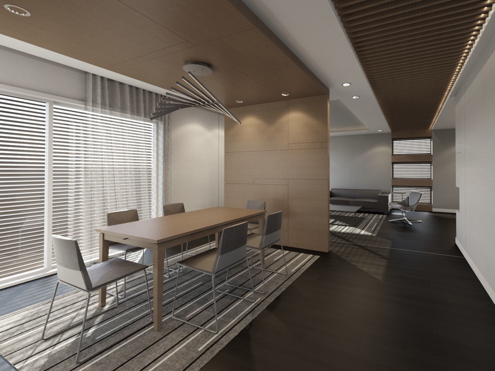 Contemporary Interior Design rendered with Revit 3D model_3