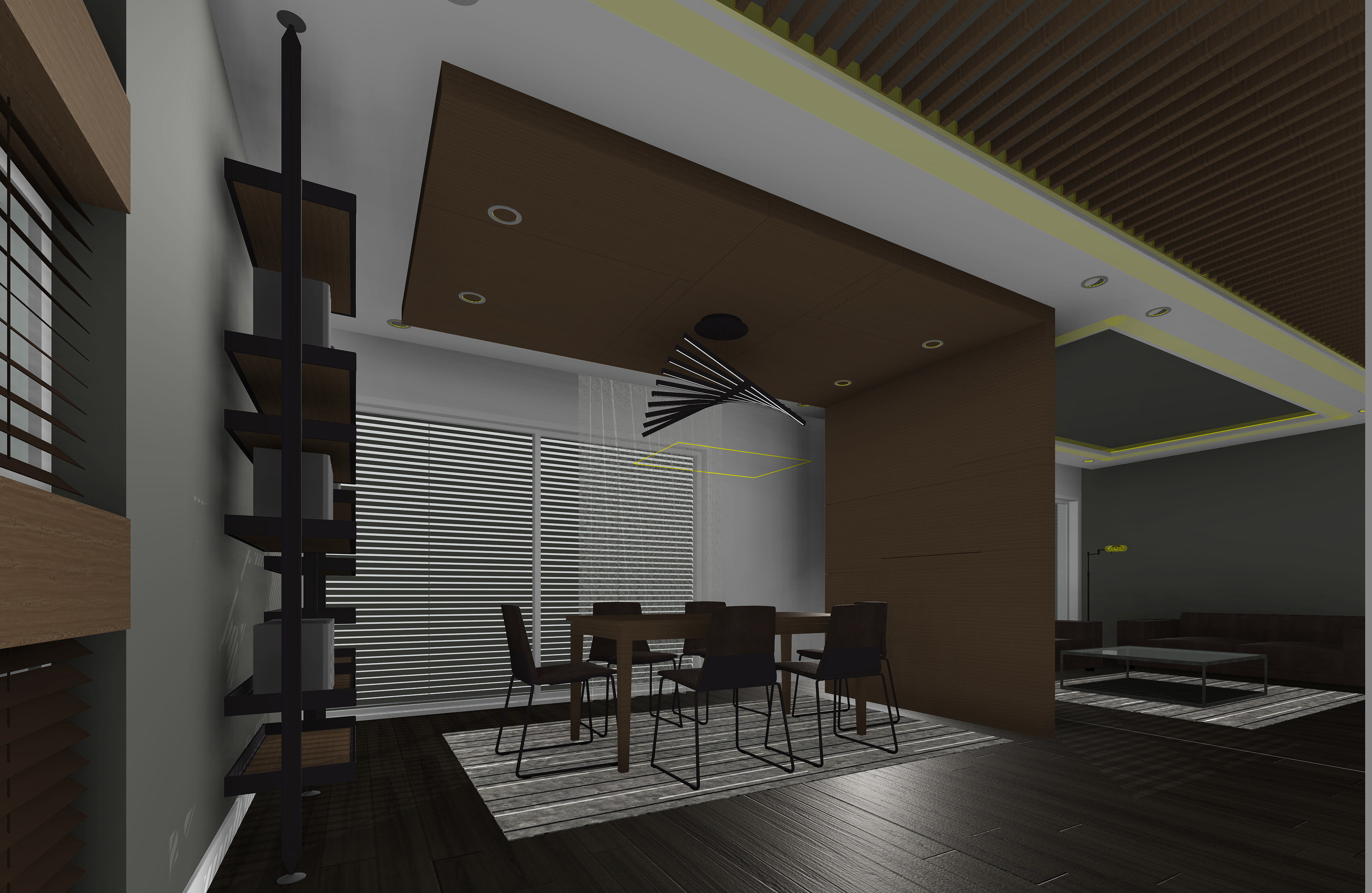 Contemporary Interior Design rendered with Revit 3D model_13