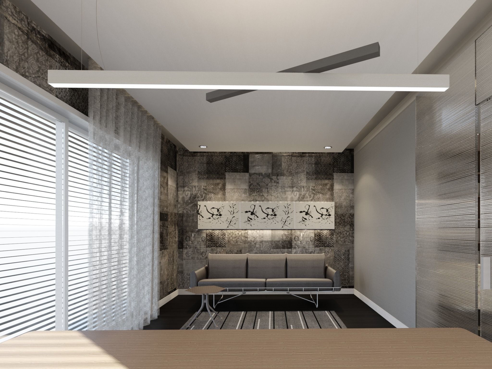 Contemporary Interior Design rendered with Revit 3D model_11