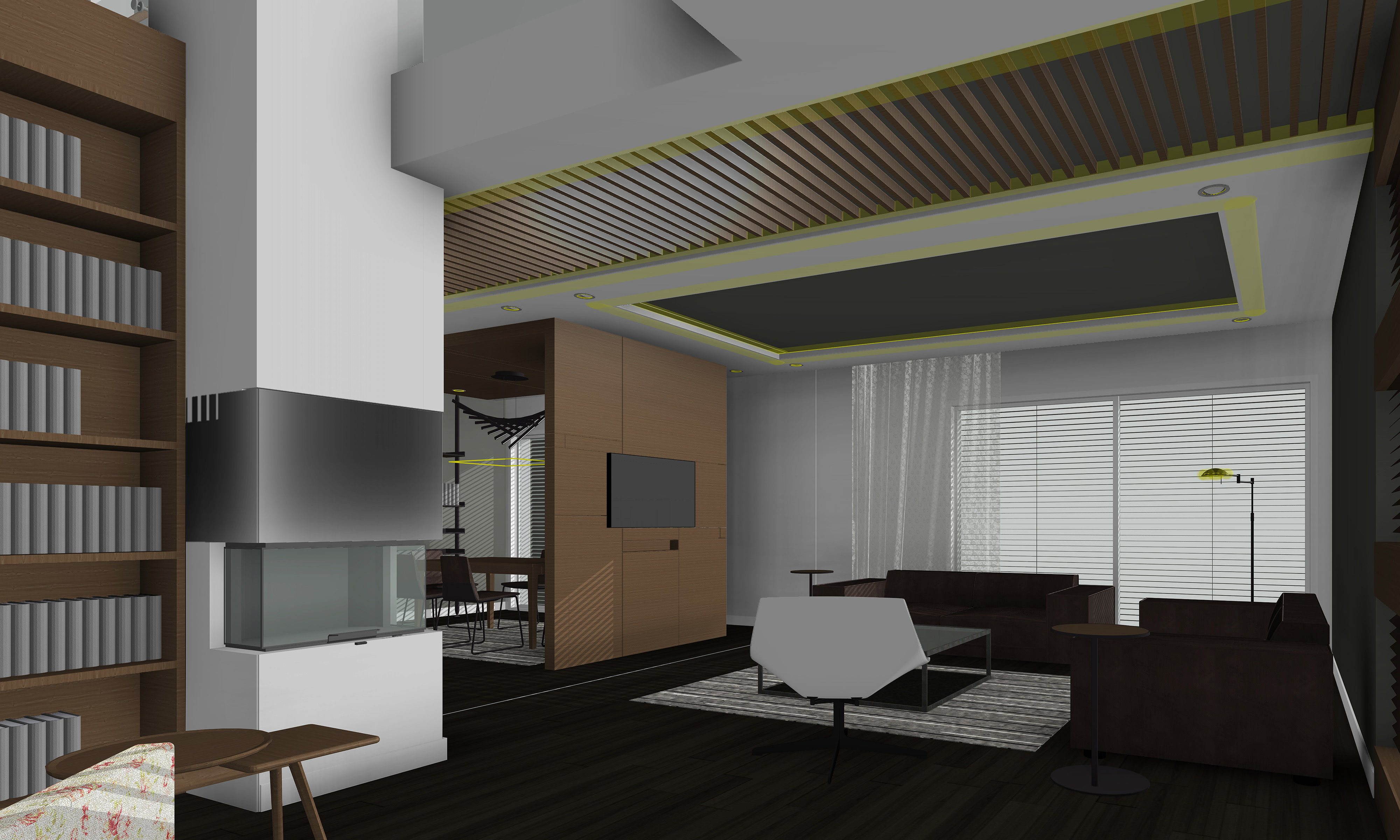 Contemporary Interior Design rendered with Revit 3D model_12