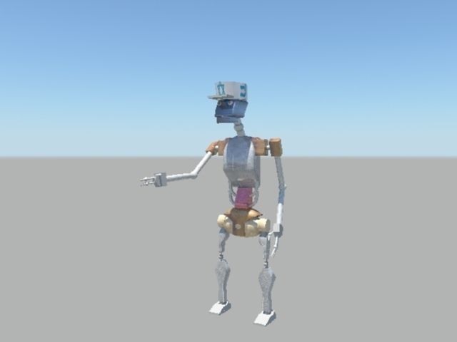 Toby the Robot Low-poly 3D model_0