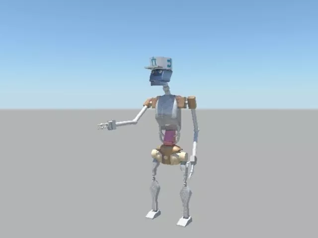 Toby the Robot Low-poly 3D model