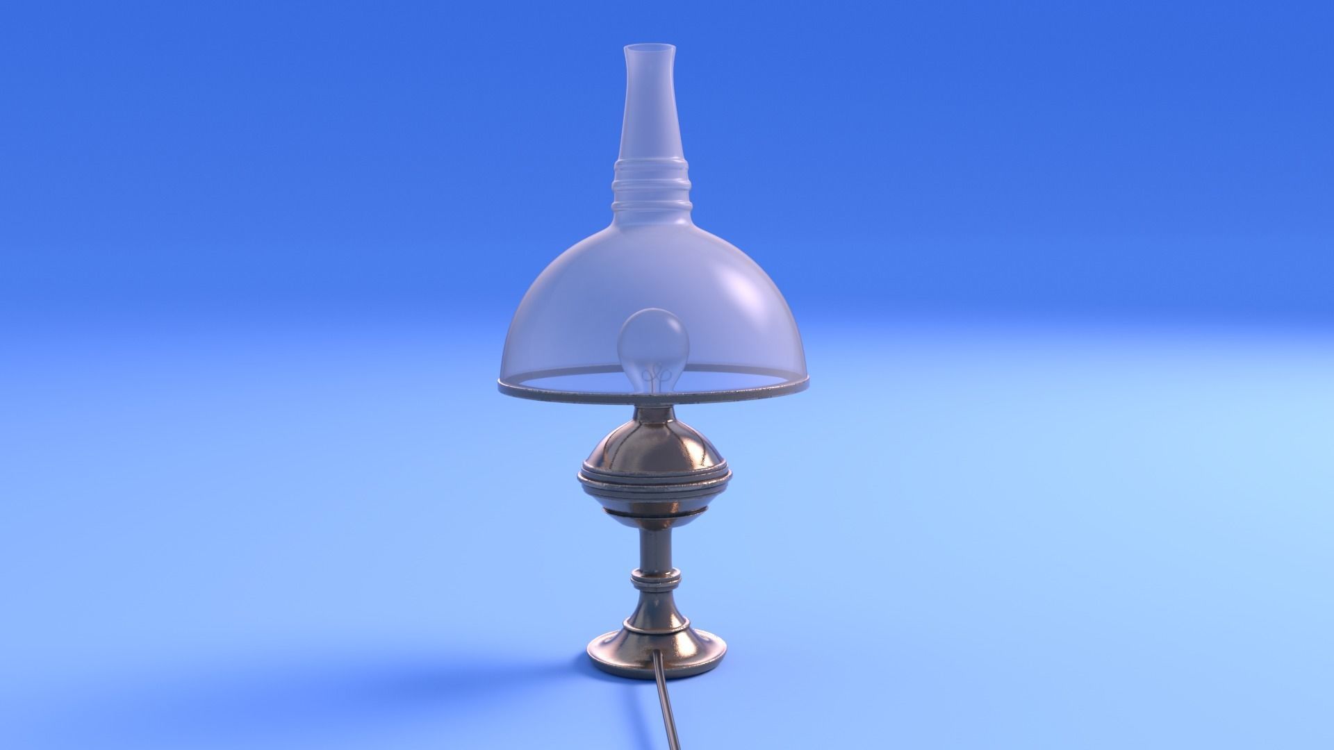 Art Nouveau Lamp - rigged Low-poly 3D model_4