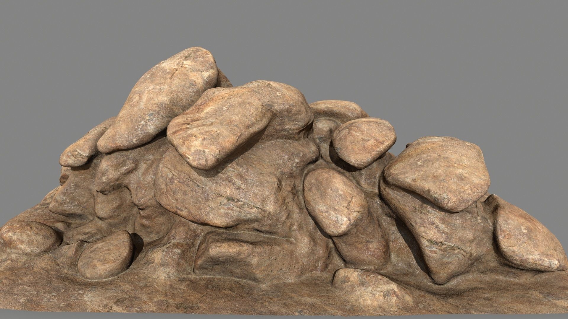 desert rocks  Low-poly 3D model_6
