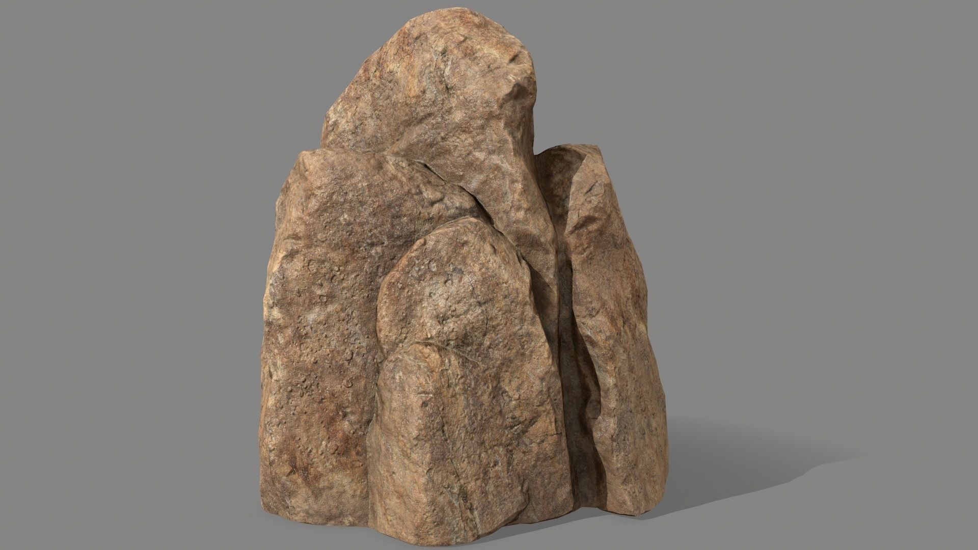 desert rocks  Low-poly 3D model_2