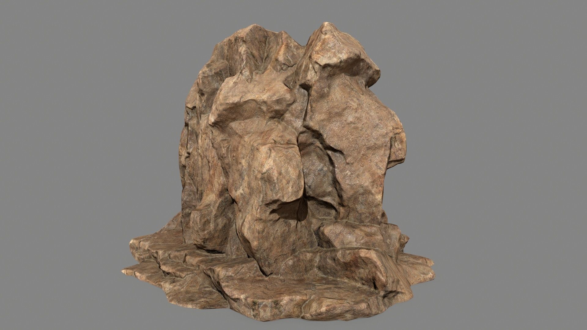 desert rocks  Low-poly 3D model_7