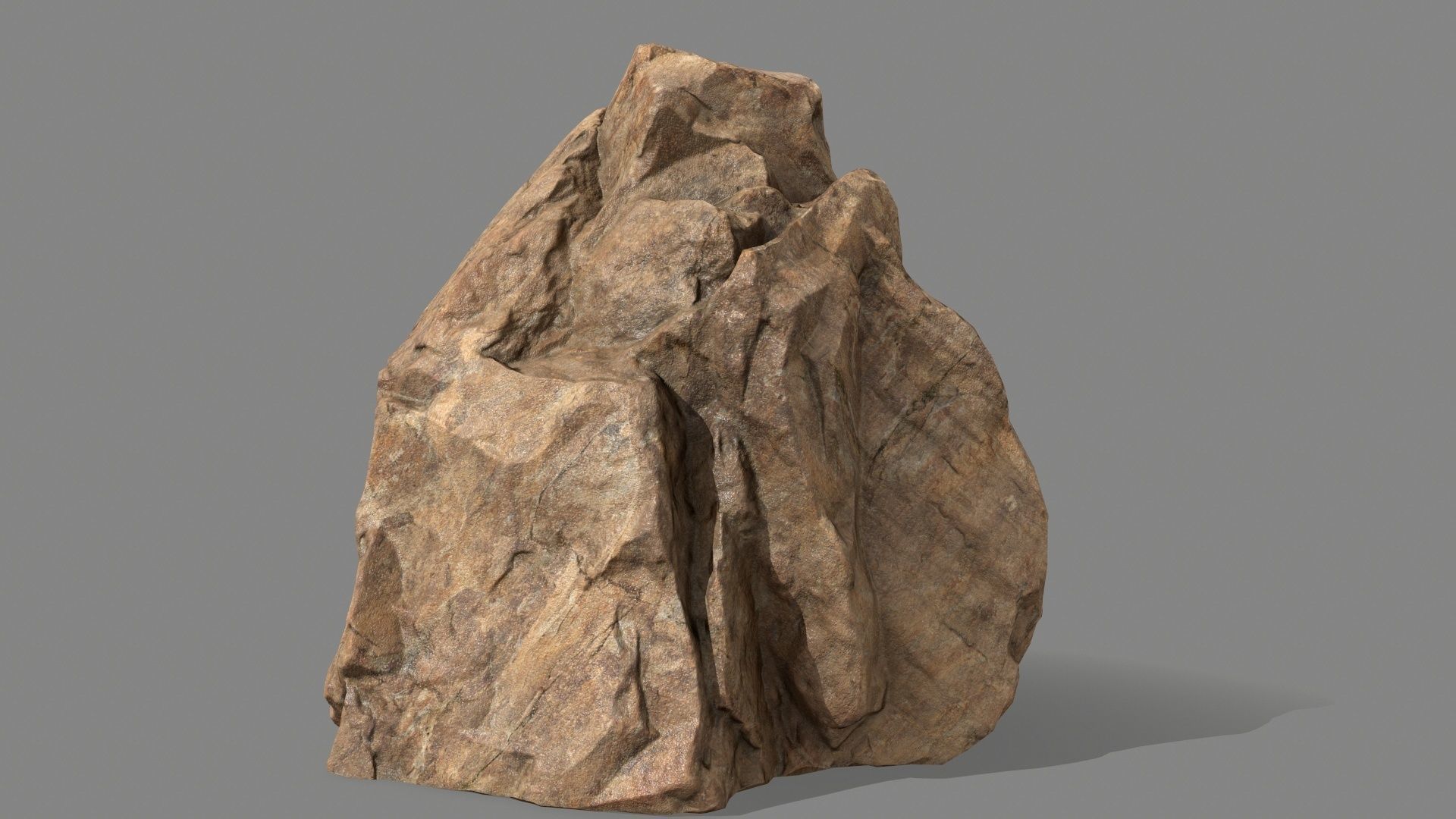 desert rocks  Low-poly 3D model_4