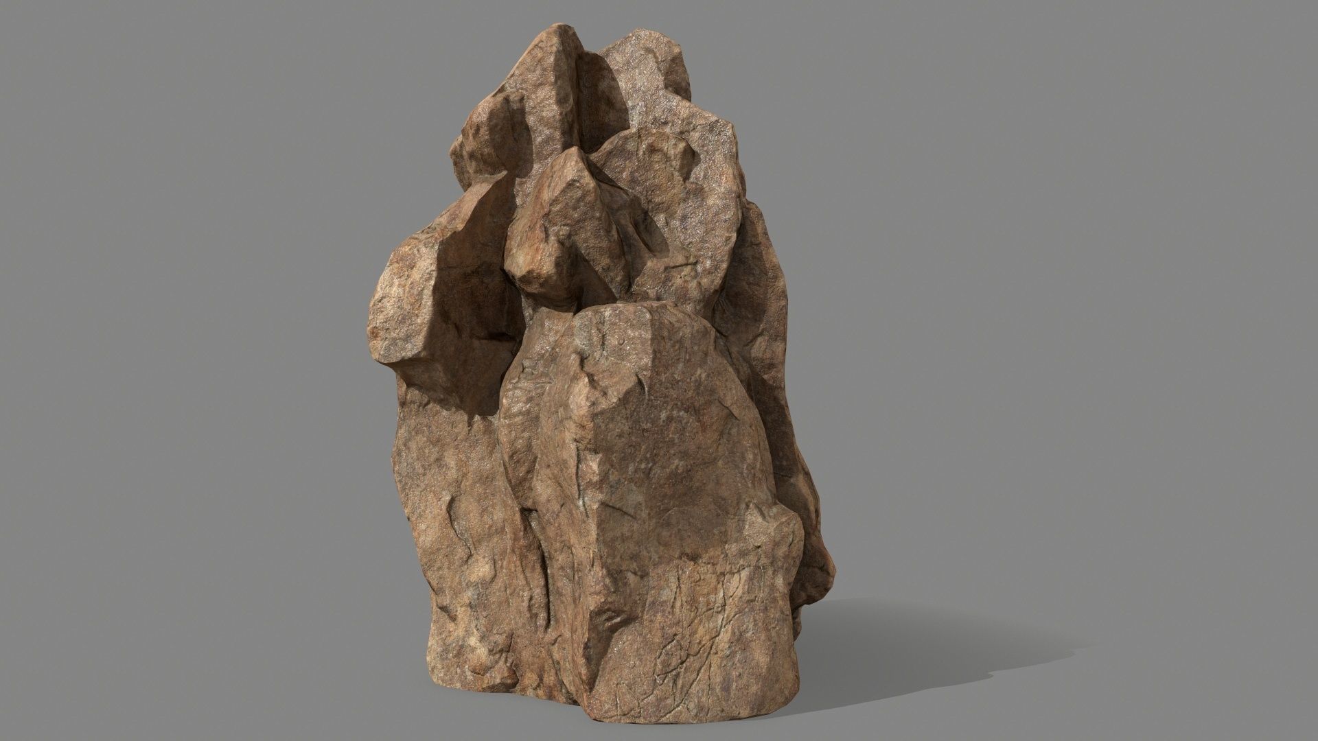desert rocks  Low-poly 3D model_1