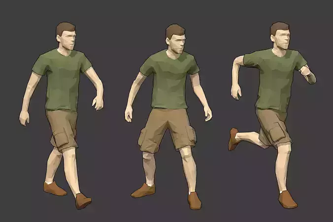 Rigged Lowpoly Male Character - Luke