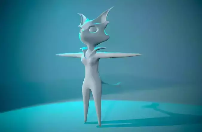 Chibi Creature Free low-poly 3D model