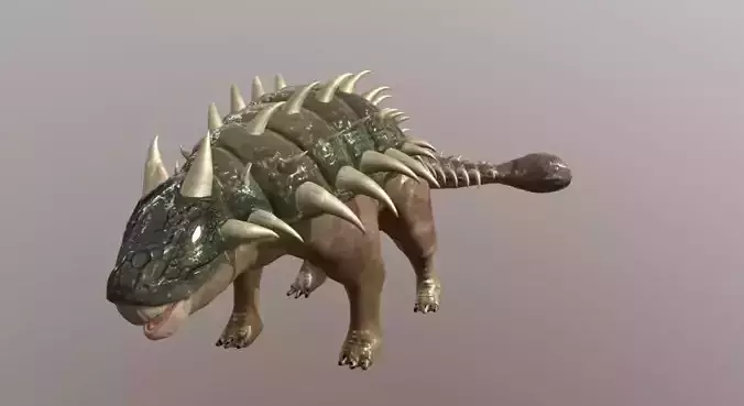 Ankylosaurus dinosaur with spikes 3D model