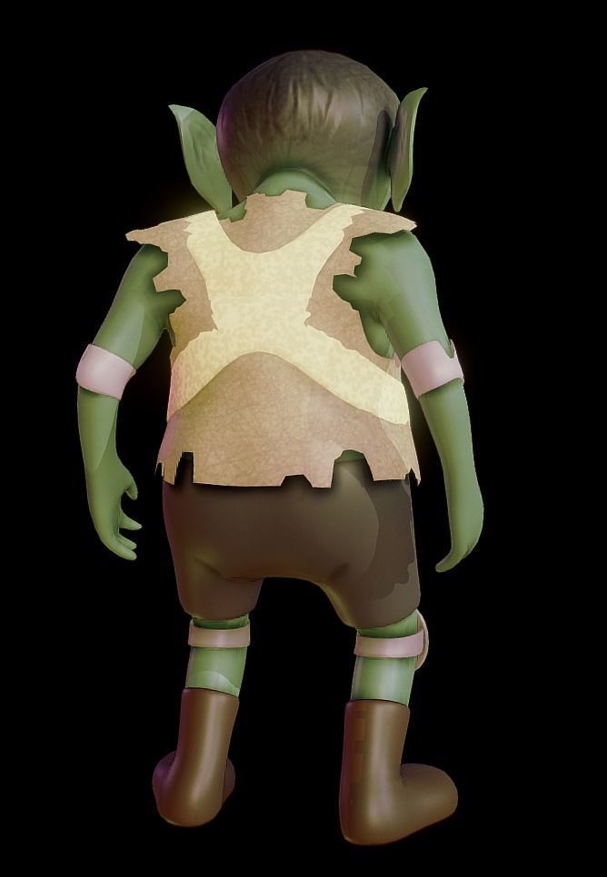 Elf character game Low-poly 3D model_3