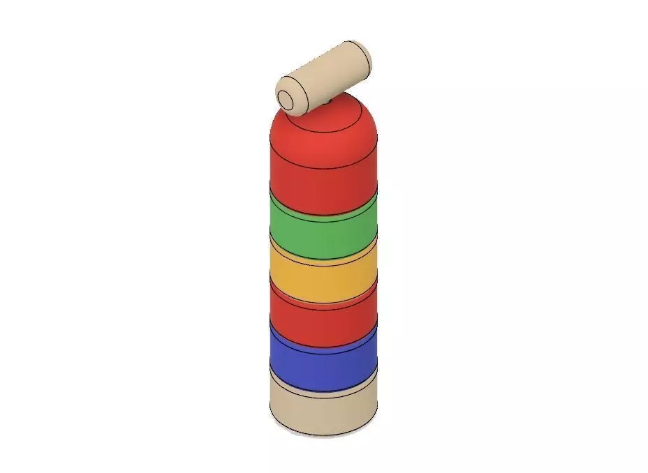 Daruma Otoshi 3D print model_0