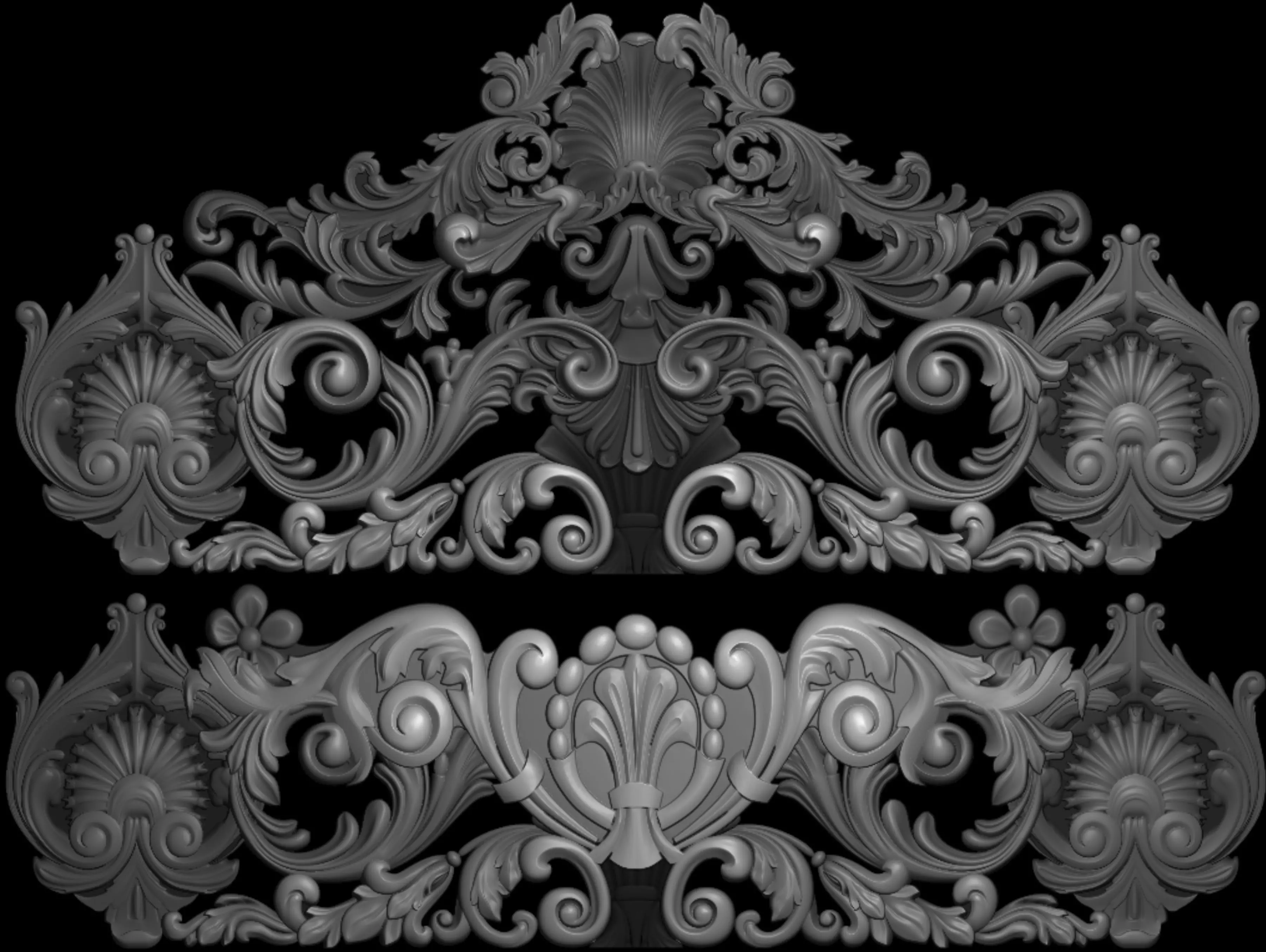 model sculpture bed cnc router 3D model_0