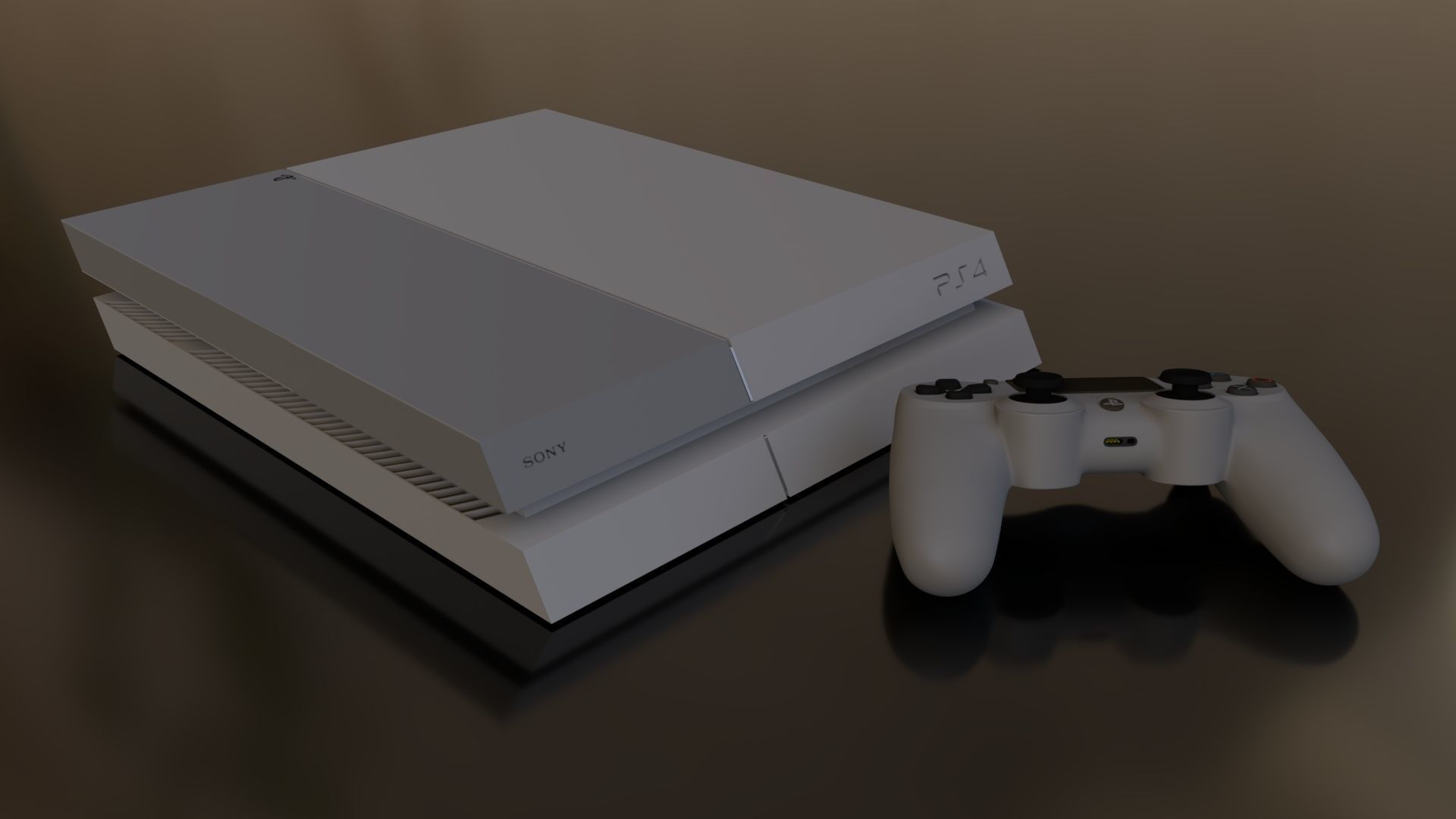 Ps4 Slim 3D model_1