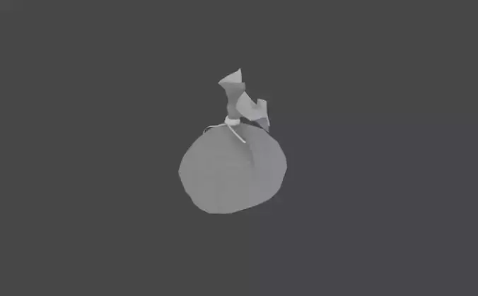 Animated Canvas Sack Low-poly 3D model