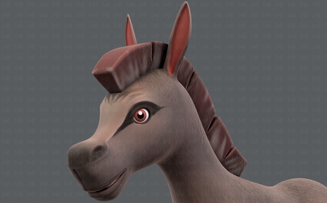 Donkey V01 Low-poly 3D model_41