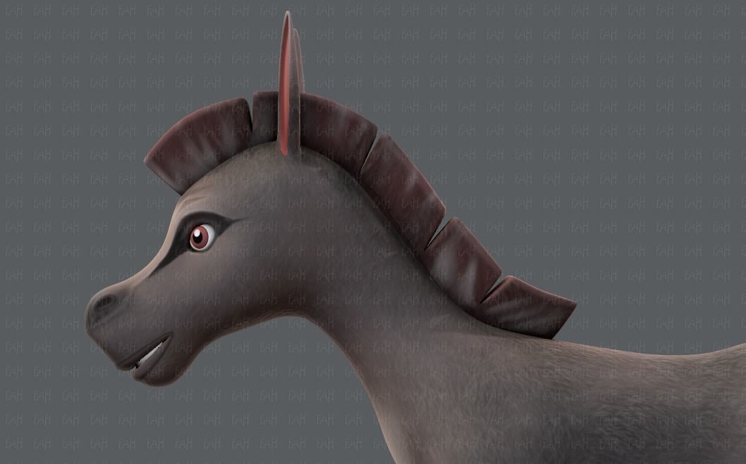 Donkey V01 Low-poly 3D model_23