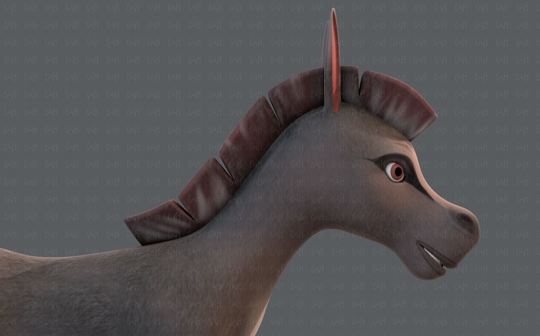 Donkey V01 Low-poly 3D model_19