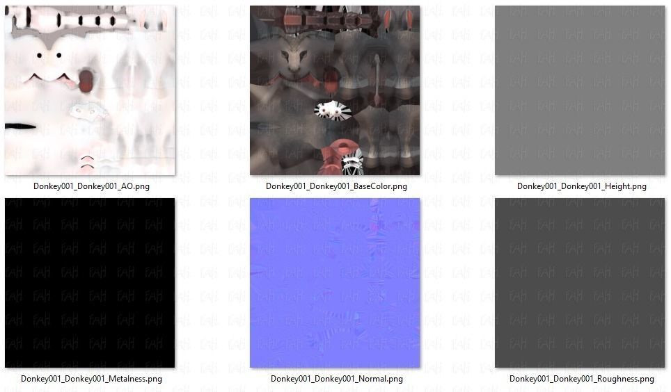 Donkey V01 Low-poly 3D model_46