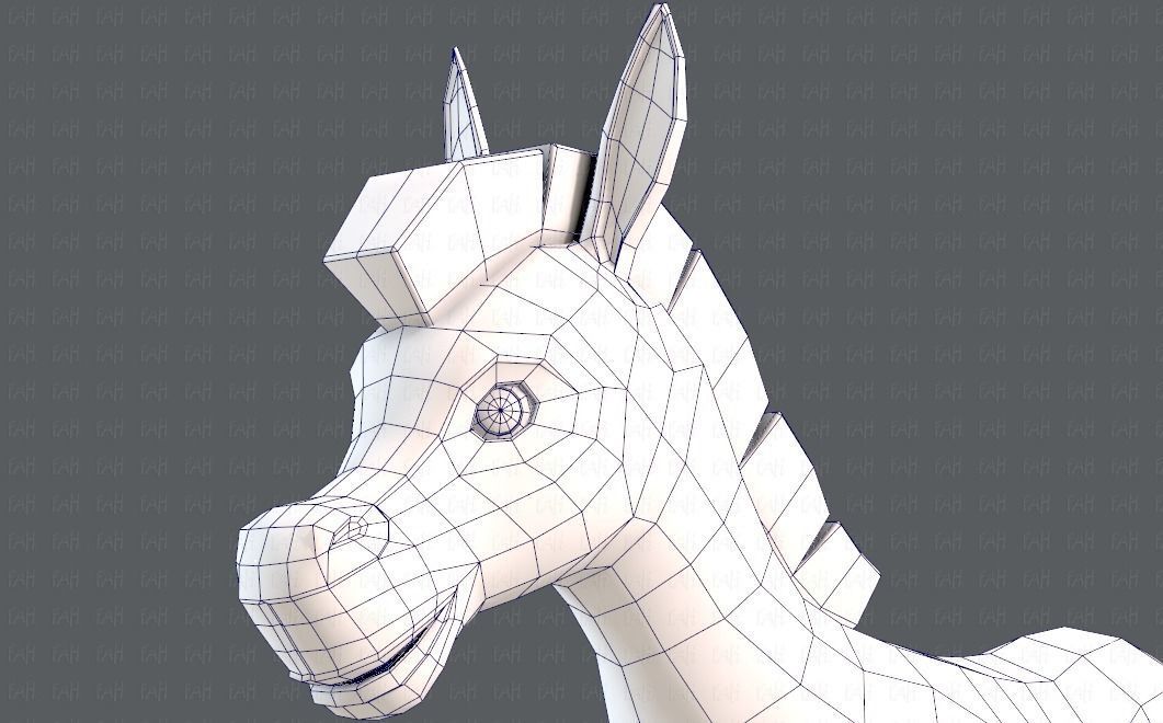 Donkey V01 Low-poly 3D model_44