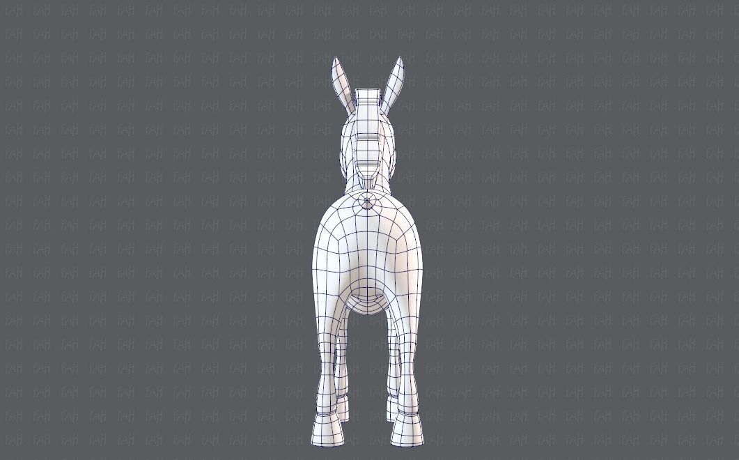 Donkey V01 Low-poly 3D model_13