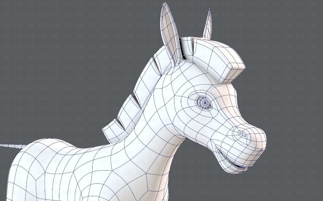 Donkey V01 Low-poly 3D model_26