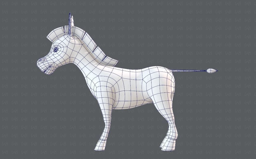 Donkey V01 Low-poly 3D model_15