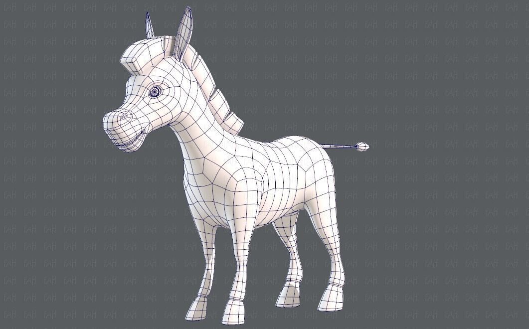 Donkey V01 Low-poly 3D model_38