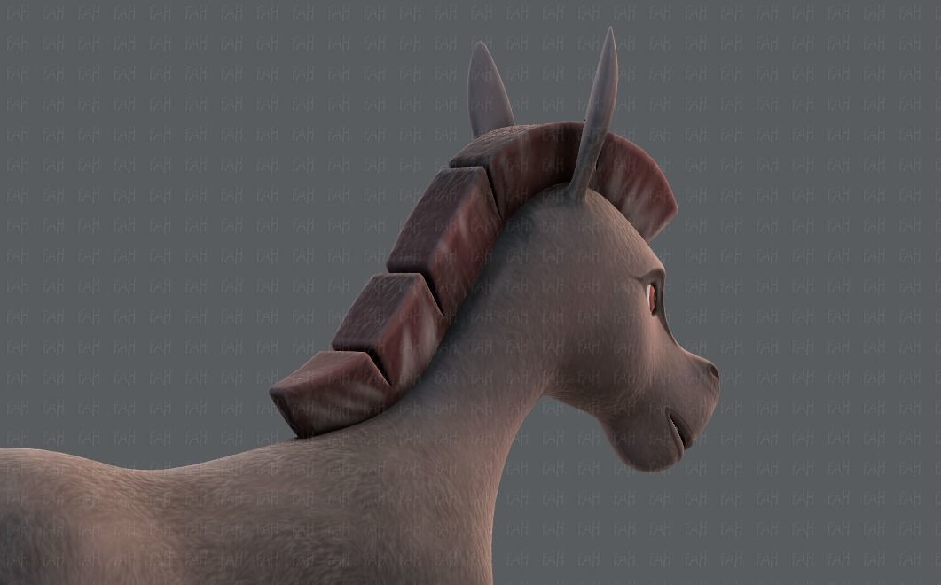 Donkey V01 Low-poly 3D model_20