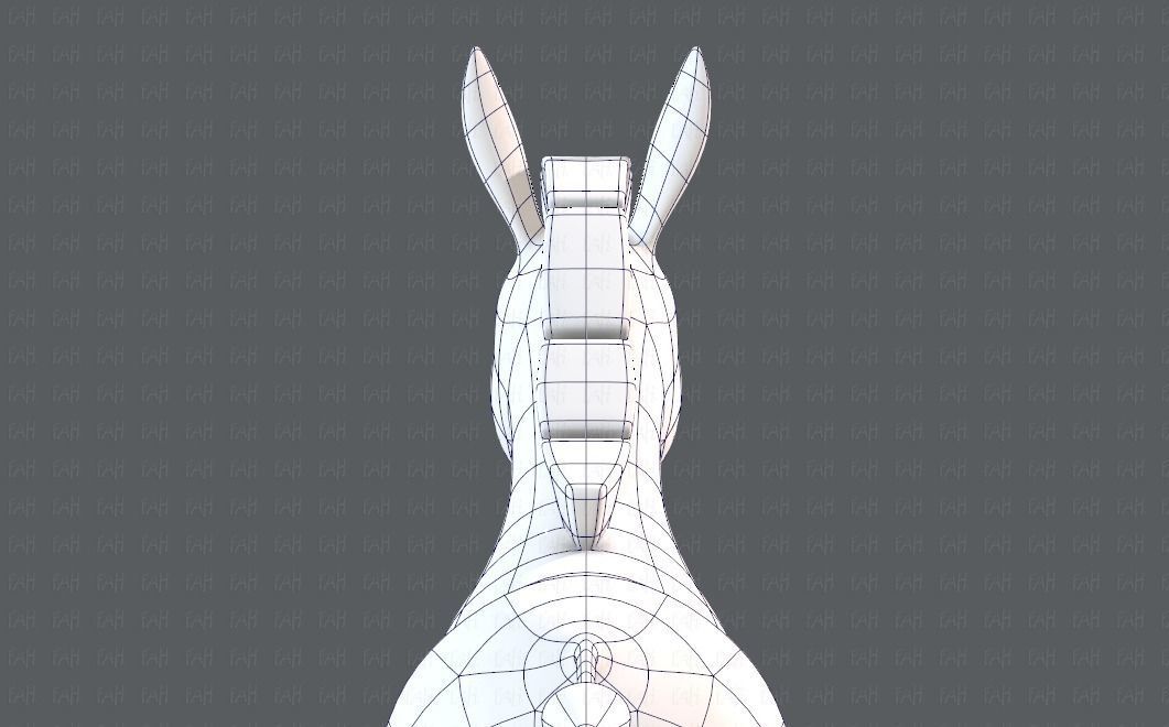 Donkey V01 Low-poly 3D model_29